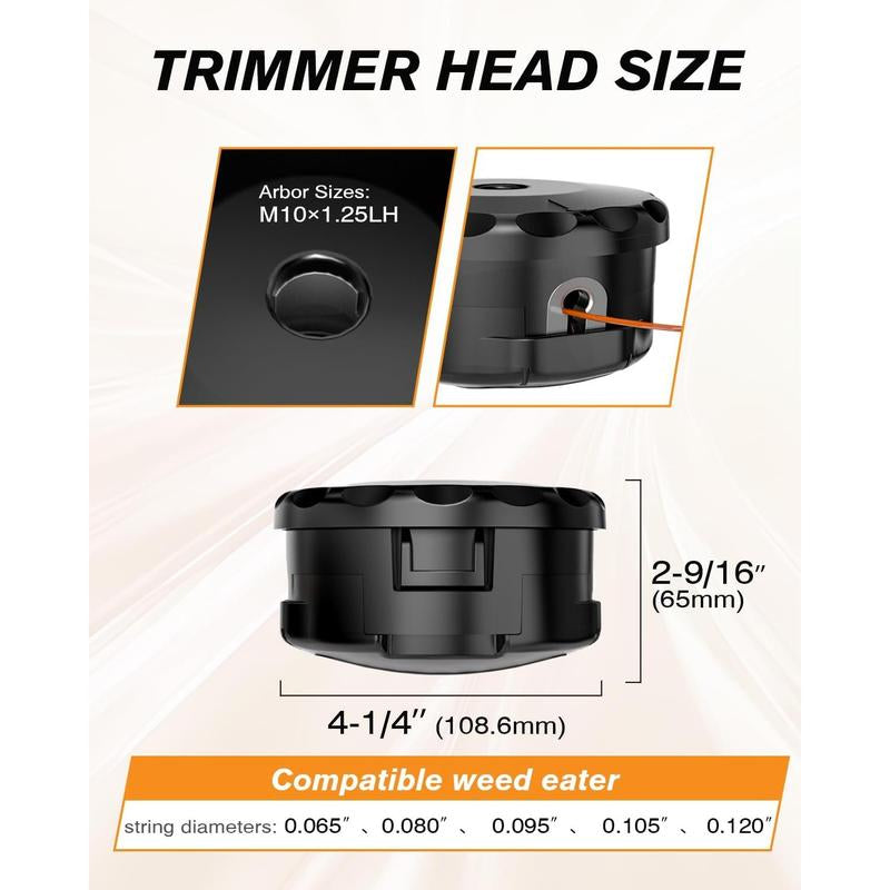 Upgraded Speed Feed 400 Trimmer , Compatible with Echo, , Husqvarna, Maruyama, Redmax, Shindaiwa and Stihl Trimmers, Abrasion Resistant Universal Weed Eater Replacement