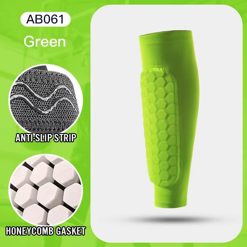 1Pc Football Shin Guard Socks Sleeves with Foam,Calf Compression Sleeve Honeycomb Pads,Sports Legging & Soccer Equipment