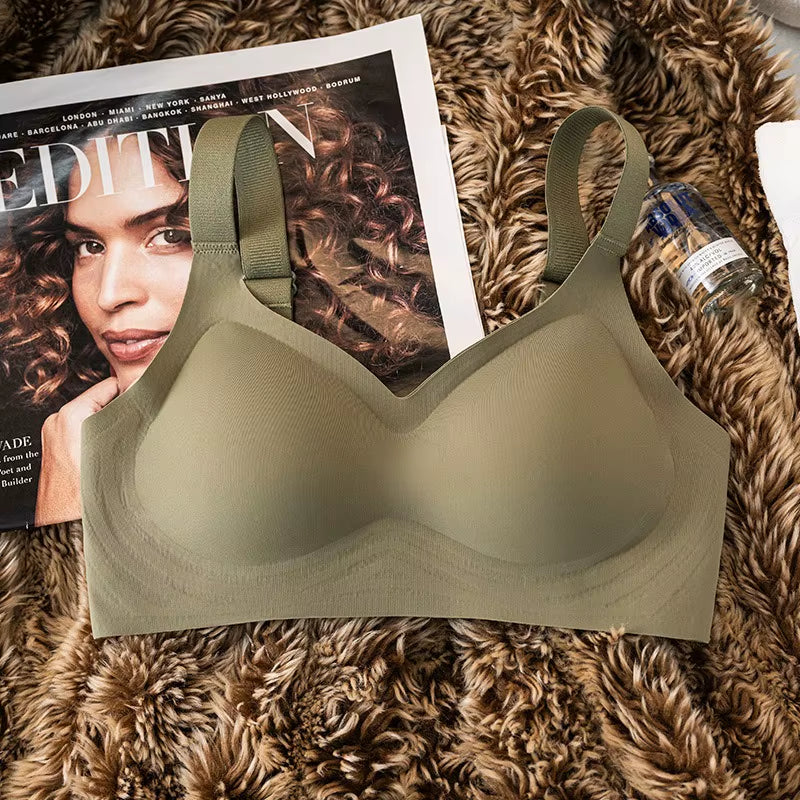 Seamless Bra Women Comfort Padded Bras Wireless Glossy Underwear Sexy Bralette Support Sexy Lingerie Female Intimates