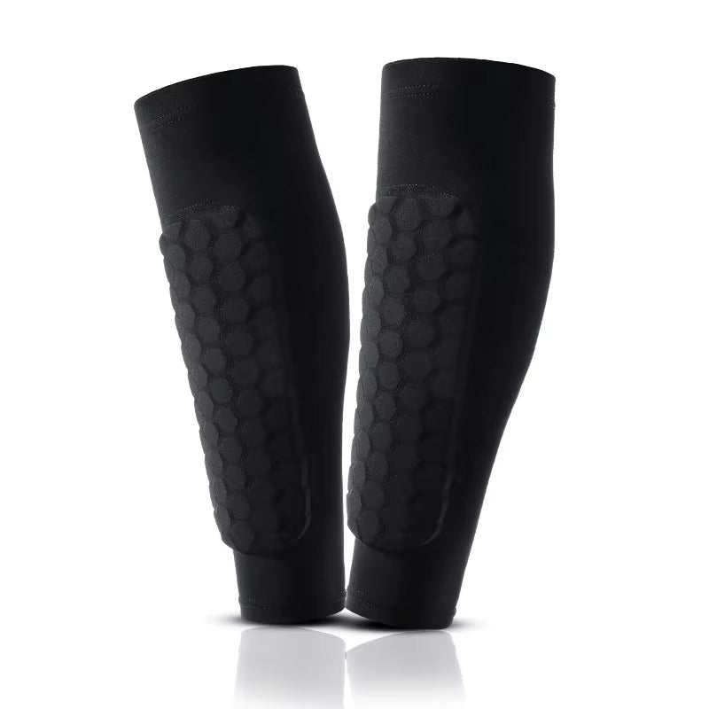 1Pc Football Shin Guard Socks Sleeves with Foam,Calf Compression Sleeve Honeycomb Pads,Sports Legging & Soccer Equipment