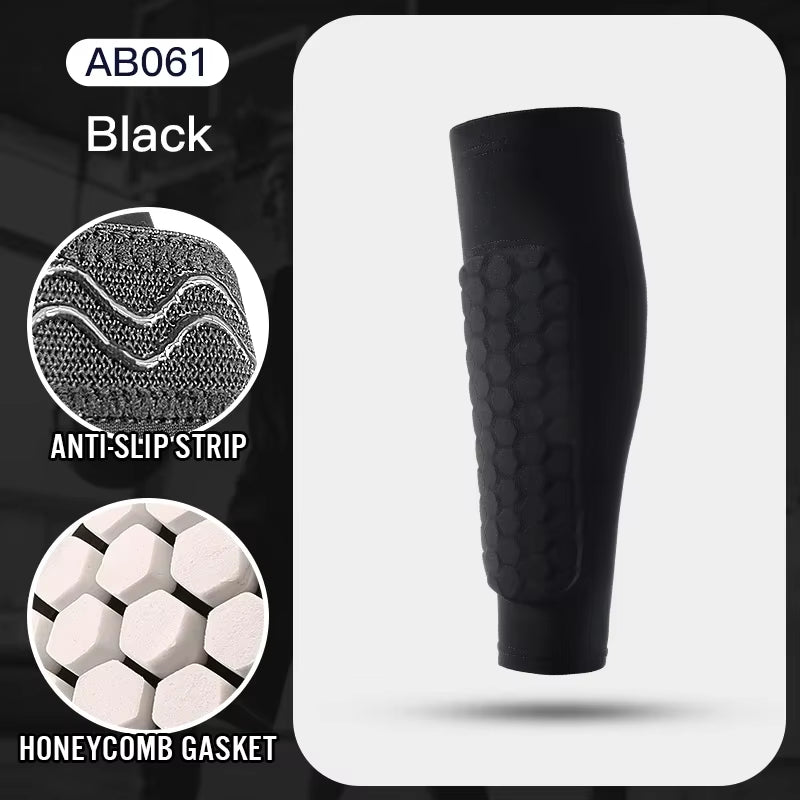 1Pc Football Shin Guard Socks Sleeves with Foam,Calf Compression Sleeve Honeycomb Pads,Sports Legging & Soccer Equipment